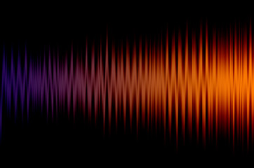 fondo negro con lineas de colores, concepto sonido