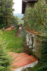 Garden of a typical villa in Tuscany, Italy