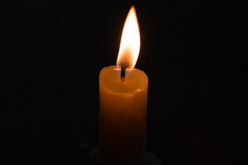 Burning candle close-up