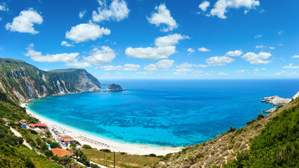 Obraz premium Petani Beach summer panorama (Kefalonia, Greece)