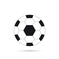 Soccer ball icon on white background. Vector Image