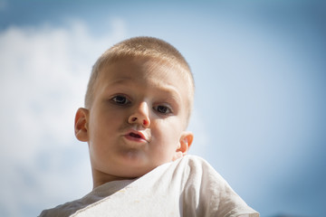 Little boy outdoors