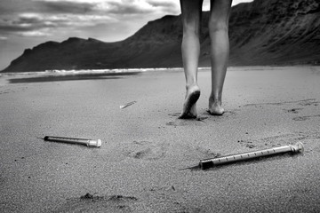 junkie want to give up drug addiction after rave beach party