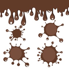 chocolate splas vector