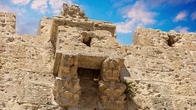Fortification medieval walls of Jerusalem