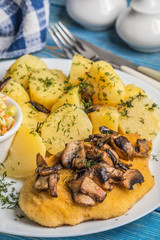 Fried chicken breast.