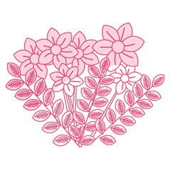 beautiful flowers decorative icon vector illustration design vector illustration design