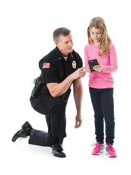 Police: Policeman And Girl Talk About Online Safety