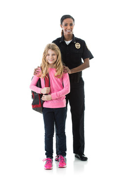 Police: Female Officer Stands With Girl Student