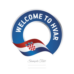 Welcome to Hvar Croatia flag logo icon