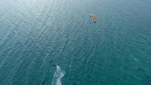 Kitesurfer in a Bay