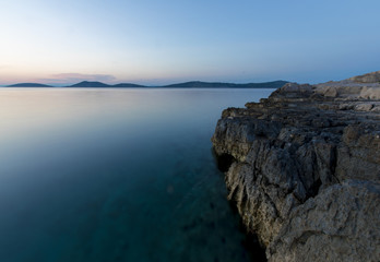 Fototapeta na wymiar Sonnenuntergang auf der Insel Zirje, Kroatien