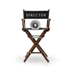 Director's chair and megaphone
