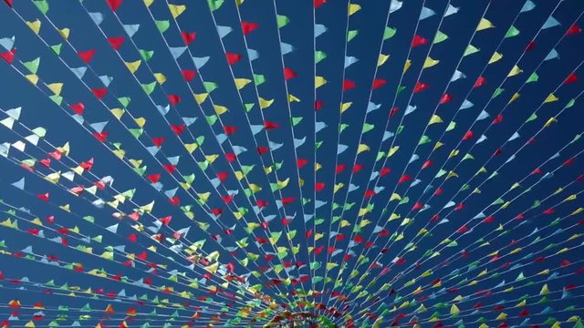 Small triangular waving flags