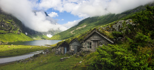 Nibbedalen valley near Geiranger in Norway