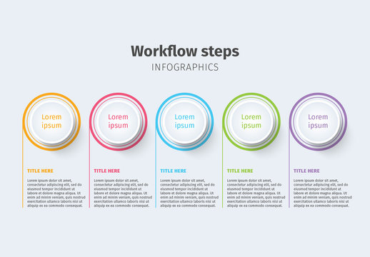 Colorful Five Section Infographic Layout