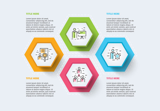 Colorful Illustrated Four Section Inforgraphic Layout