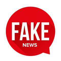 Fake News Warning sign speech bubble