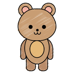 cute little bear character vector illustration design
