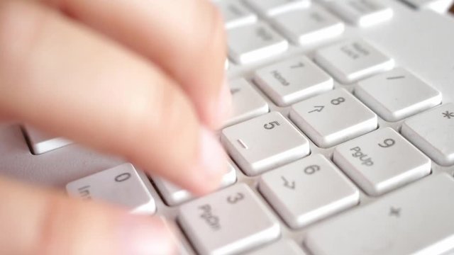 typing on numbers close