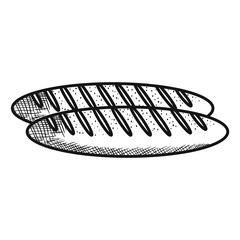 delicious french bread icon vector illustration design