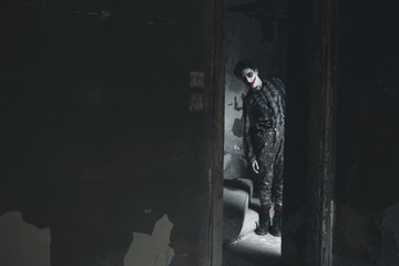 clown in his creepy house