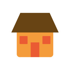 Facade house city icon vector design graphic illustration flat