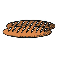 delicious french bread icon vector illustration design