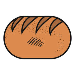 delicious bread isolated icon vector illustration design