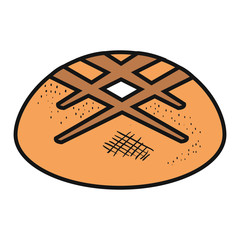 delicious bread isolated icon vector illustration design