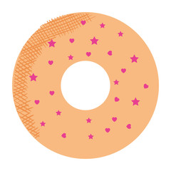 delicious sweet donut icon vector illustration design