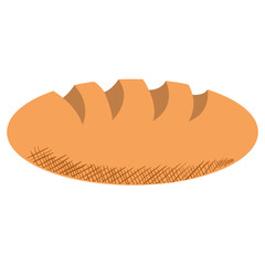 delicious bread isolated icon vector illustration design