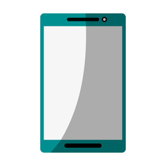 electronic cell phone on icon vector illustration design graphic shadow