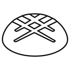 delicious bread isolated icon vector illustration design