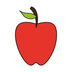 Apple fruit sweet design graphic icon vector illustration flat 