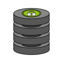 Locked padlock accessory icon vector illustration design graphic flat 