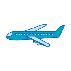 airplane flying isolated icon vector illustration design