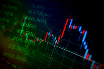 Money with chart can be used for financial concept