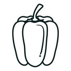 pepper fresh vegetable icon vector illustration design