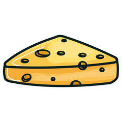 fresh cheese piece icon vector illustration design