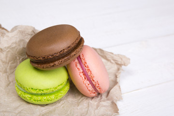 Macarons cake on paper