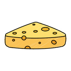 fresh cheese piece icon vector illustration design