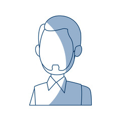 profile man male cartoon faceless image vector illustration
