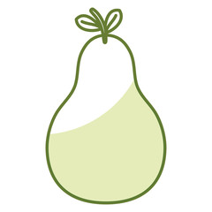 pear fresh fruit icon vector illustration design