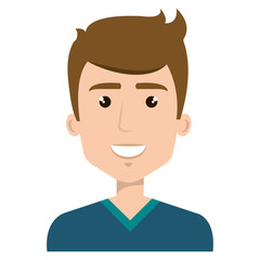 young man avatar character vector illustration design