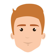 Fototapeta premium young man head avatar character vector illustration design
