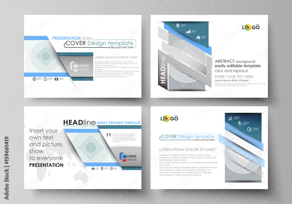 Poster business templates for presentation slides. easy editable abstract vector layouts in flat design. mi