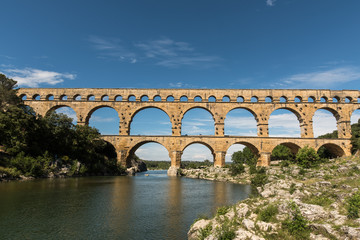 Pont du Gard, Aqu&auml;dukt der Provence-Alpes-Cote d'Azur in Frankreich
