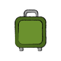 travel suitcase icon over white background vector illustration