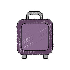 travel suitcase icon over white background vector illustration